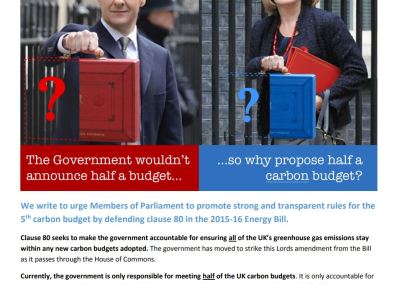 Carbon budget reforms in the Energy Bill