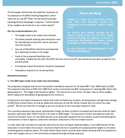 Consultation response Р The Effort Sharing Regulation