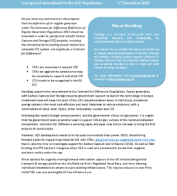 Consultation Response: A proposed amendment to the CFD Regulations