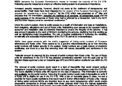 Fresh concerns over the transparency of the EU emissions trading scheme (ETS)