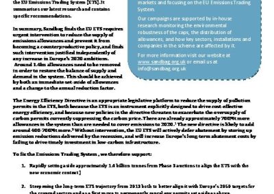 The ETS and the Energy Efficiency Directive