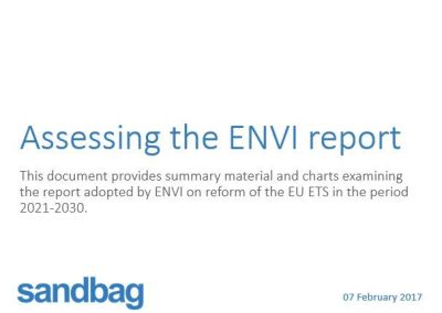 Assessing the ENVI proposal on ETS reform