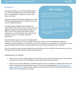 Stabilising the Market Stability Reserve