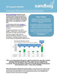The UK Capacity Market – Auction results