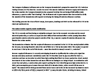 EU ETS at a crossroads: recalibrating an oversupplied market to spur investments and innovation