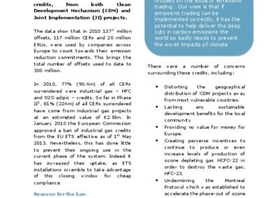 Industrial Gas Big Spenders: HFC and N20 adipic credit usage in 2010